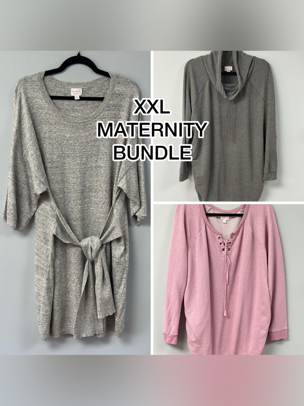 Isabel Maternity XXL Sweater & Tunic Bundle 3 Piece